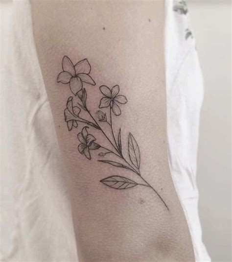 tattoo jazmin flor|Jasmine Flower Tattoo Ideas Celebrating Delicate Beauty